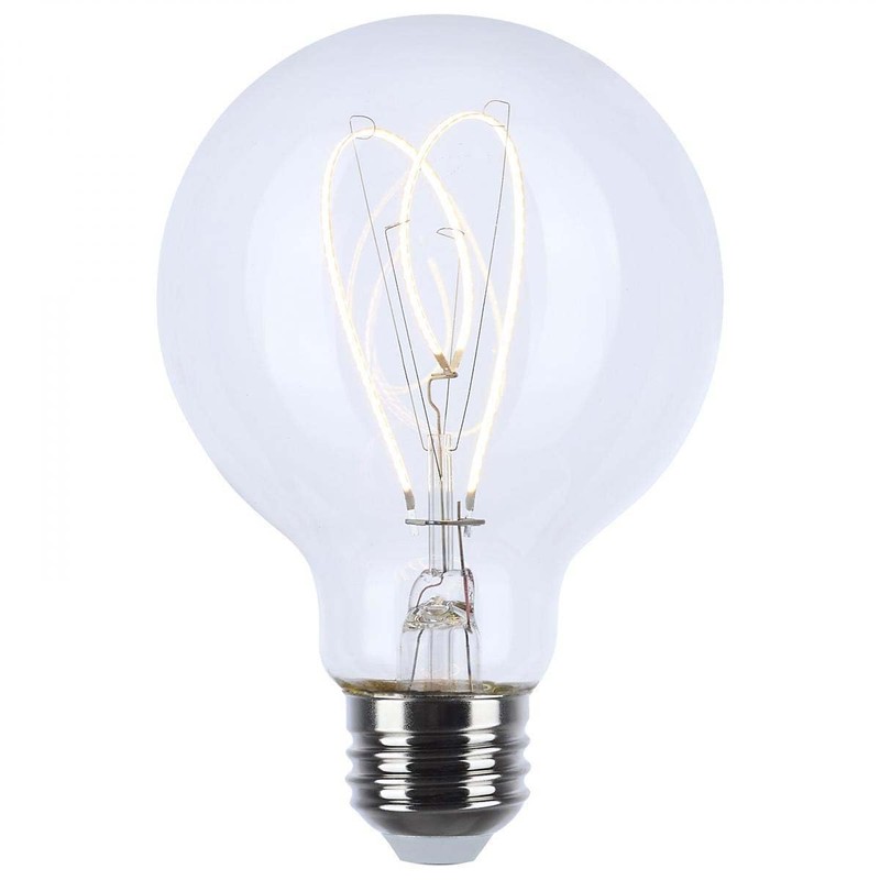 Satco S11528 LED Bulb, 6W (60W Eq), G25 Vintage Globe,