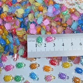 Turtly Glow-in-the-Dark Lucky Turtle Mini Nail Parts (300 Pieces)
