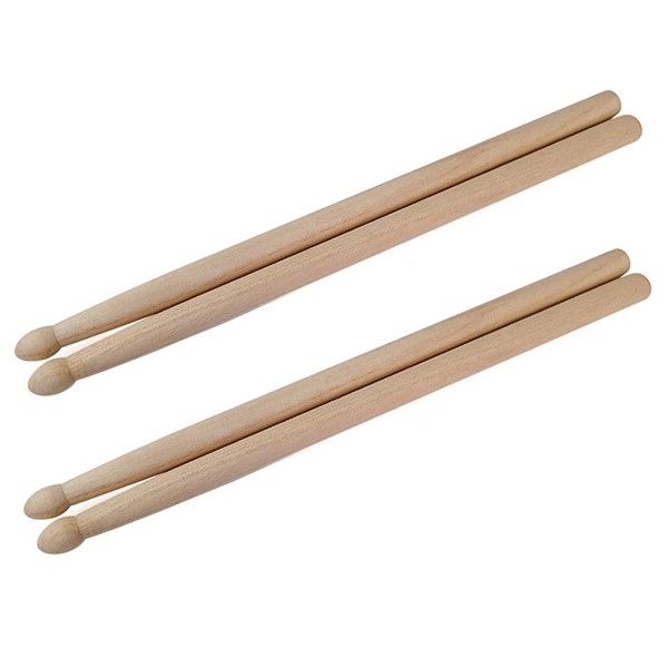 2 Pairs Maple Wood Drumsticks Wooden Drum Sticks Percussion Instruments