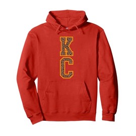 Kansas City Pride KC Leopard Pattern 2 Letter Retro KC Pullover Hoodie