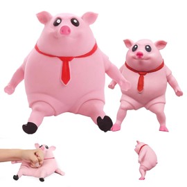 Pack of 2 Stress Pig, Pig-shaped Stress Ball, Anti-Stress Toy for Adults and Children, Suitable for Relieving Anxiety and Stress, Stress Ball Can Regulate Emotions Anti-Stress