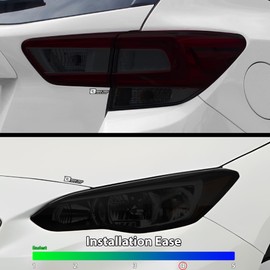 BOGAR TECH DESIGNS Full Headlight Taillight Tint Kit Cover Compatible with Subaru Impreza Hatchback 2017-2023, Dark Smoke