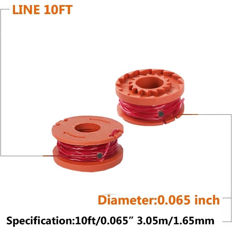 4Pcs Replacement Strimmer Line Compatible with Worx, WA0010 Strimmer Wire