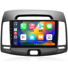 Crownyu for Elantra 2007 2008 2009 2010 Radio Compatible with Wirelessly Carplay Android Auto Car Stereo Upgrade Bluetooth Navigation GPS Touchscreen FM WiFi Multimedia Player Backup Camera Head Unit