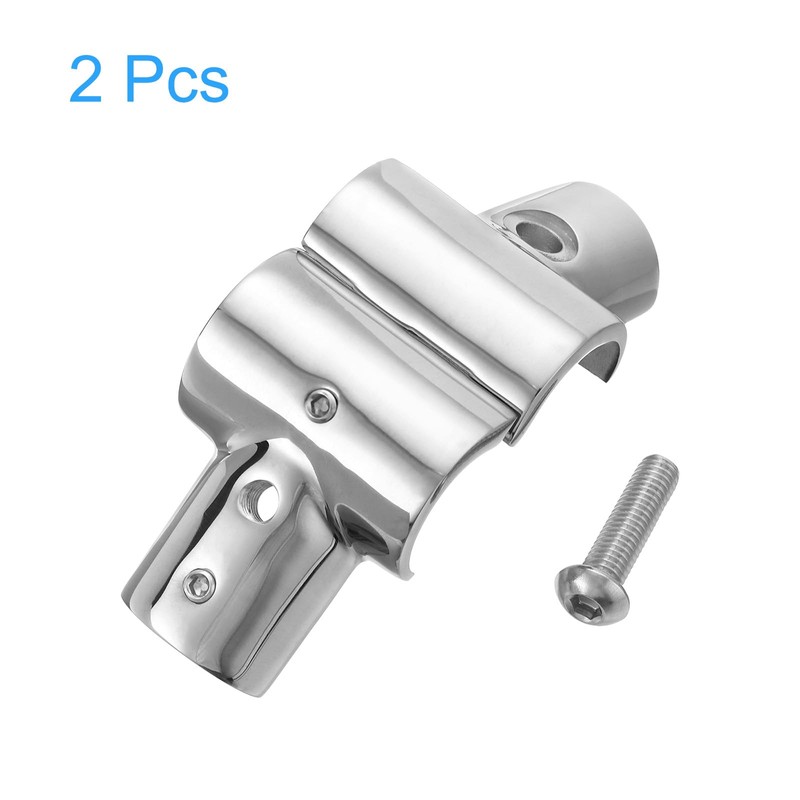 sourcing map 2 Pcs Boat Handrail Fitting, 3-Way Pipe Connector
