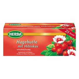 Herba Rosehip Tea with Hibiscus Refreshing Fruity 25 Bags 50g
