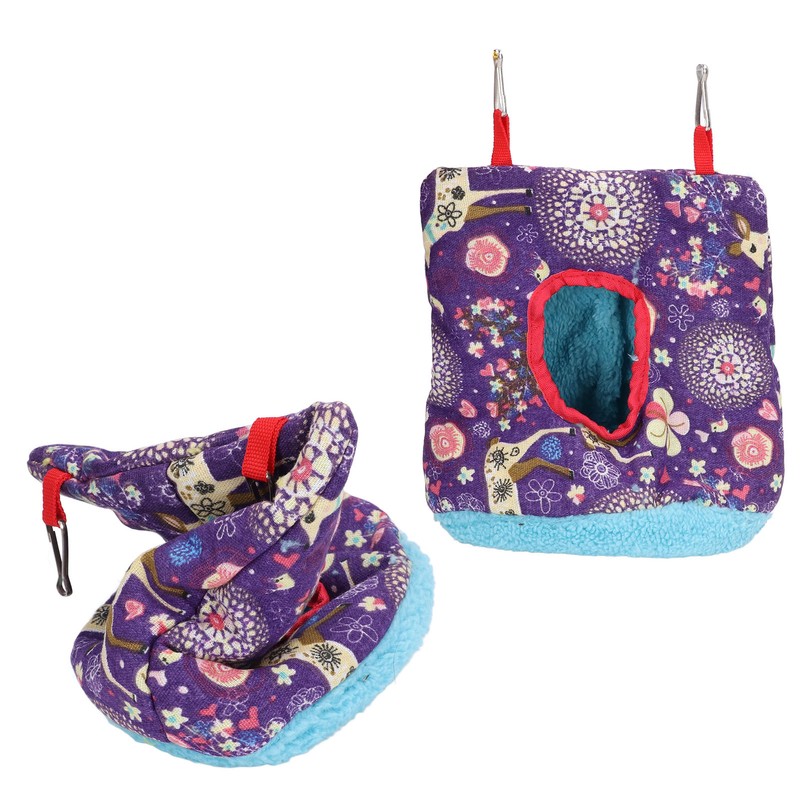 Warm Bird Hammock Plush Soft Foldable Round Bird Hanging Nest