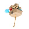 Bird Foraging Box Toys Fun Colorful Shredding Paper Sola Wood