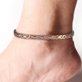 Trendy Copper Magnetic Anklets for Women, Pure Copper Jewelry, Female Anklets, Women's Day Gift
