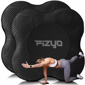 Fizyo Knee Pads for Yoga, Set of 2, Non-Slip Knee Mat, Ideal for Yoga, Pilates and Gymnastics, Cushion for Wrist and Elbow, Support Aid Exercises (Black)