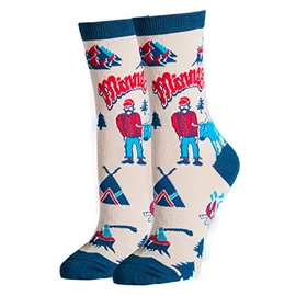 ooohyeah - Calcetines divertidos para mujer, regalos de la ciudad, regalos del estado de la ciudad, calcetines de vestir locos divertidos, talla 5-10, Minnesota, 5-10