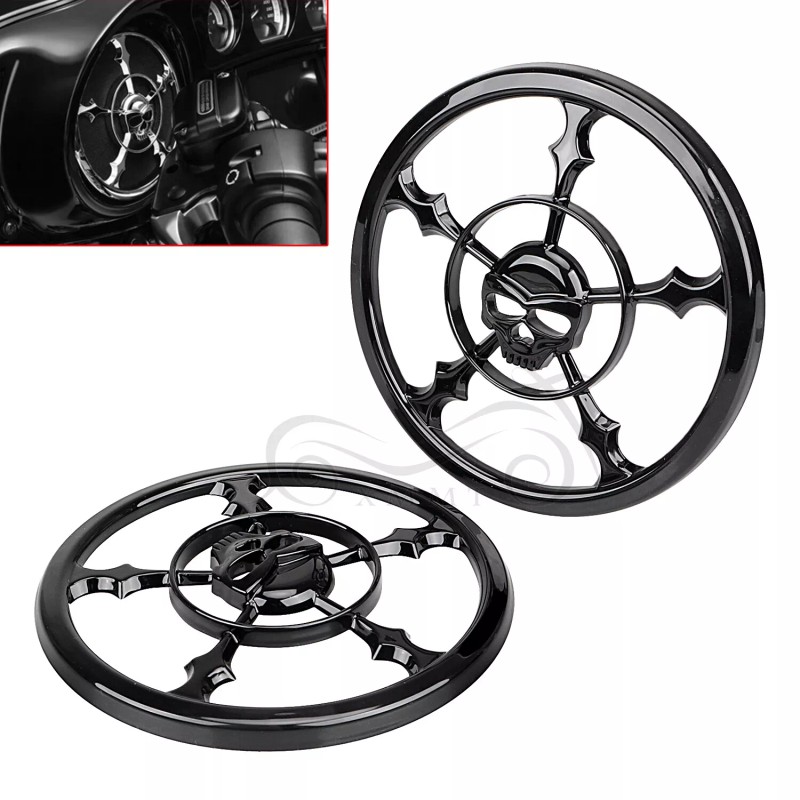 Unbranded Motorcycle 5-1/2" Speaker Grill Trim Cover For Harley Electra