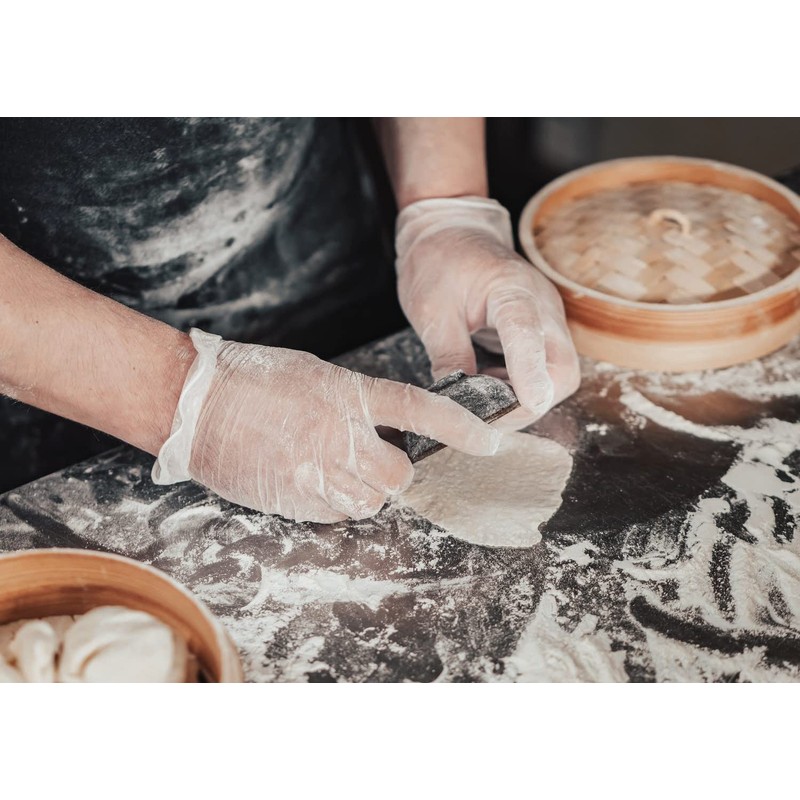 OneProtek Vinyl Gloves Pack of 100 Powder- and Latex- Transparent