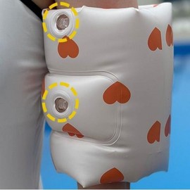 Adult Arm Float Tubes for Summer Water Play - Safety Heart Design Arm Tube Green Stripe