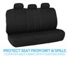 BDK PolyPro Car Seat Covers Full Set in Solid Black,