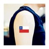 Womaha 30 Sheets Chile Flag Temporary Tattoos Fans Face Tattoo