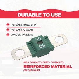 Pack of 3 AMI/Midi Fuse 40 Amp High Current Fuse Bolt-on Fuse, commonly Used in Cars, Trucks, Construction Vehicles, Agricultural Machinery, caravans, Passenger Cars, Electrocar Golf Cart(40 A)