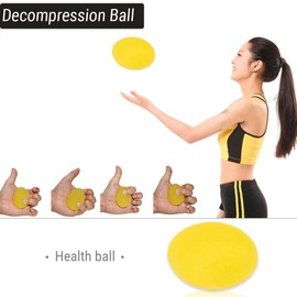 Squeeze Stress Balls, Light Weight Stress Relief Therapy Hand Balls for Hand Finger Grip Strengthening (Yellow)