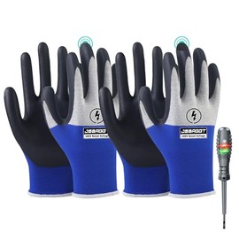 Guantes Eléctricos Aislados, Guantes de Resistencia al Voltaje, Guantes de Trabajo de Alto Voltaje para Electricista, Aislamiento Ignifugo y Agarre de Goma Antideslizante para Trabajo