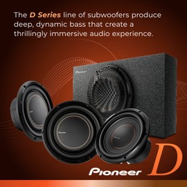 Pioneer TS-D10D4 - Powerful 10-inch Subwoofer, 1500 Watts Peak Power, Dual 4 Ohms Voice Coilfor Deep Bass Sound