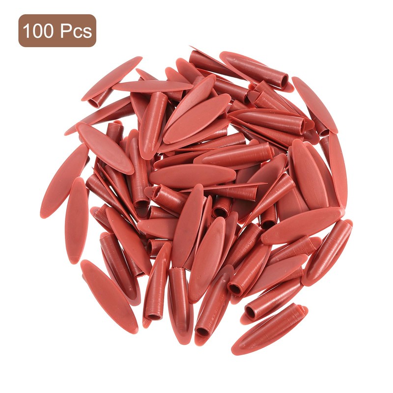 sourcing map 100Pcs Plastic Pocket Hole Plugs, 9mm Slant Hole