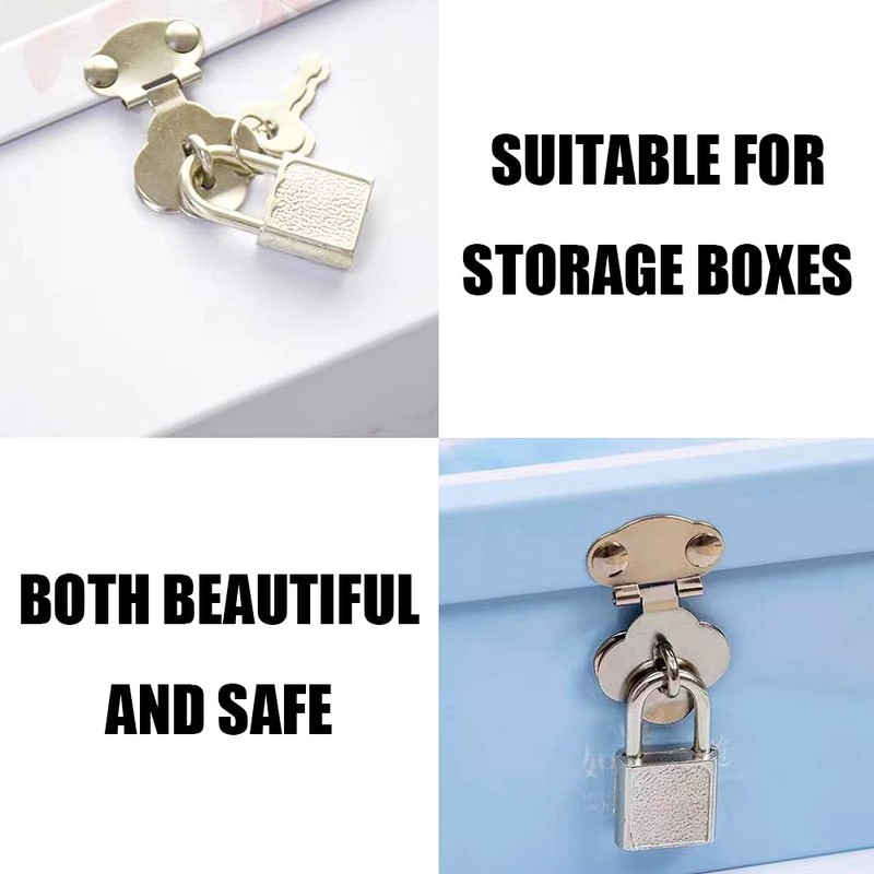 10 Pcs Vintage Style Cute Square Padlocks Antique Style Luggage