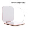 Compact Mirror for Purse, Metal Square Shell, Double-Sided 1X/2X Magnifying,