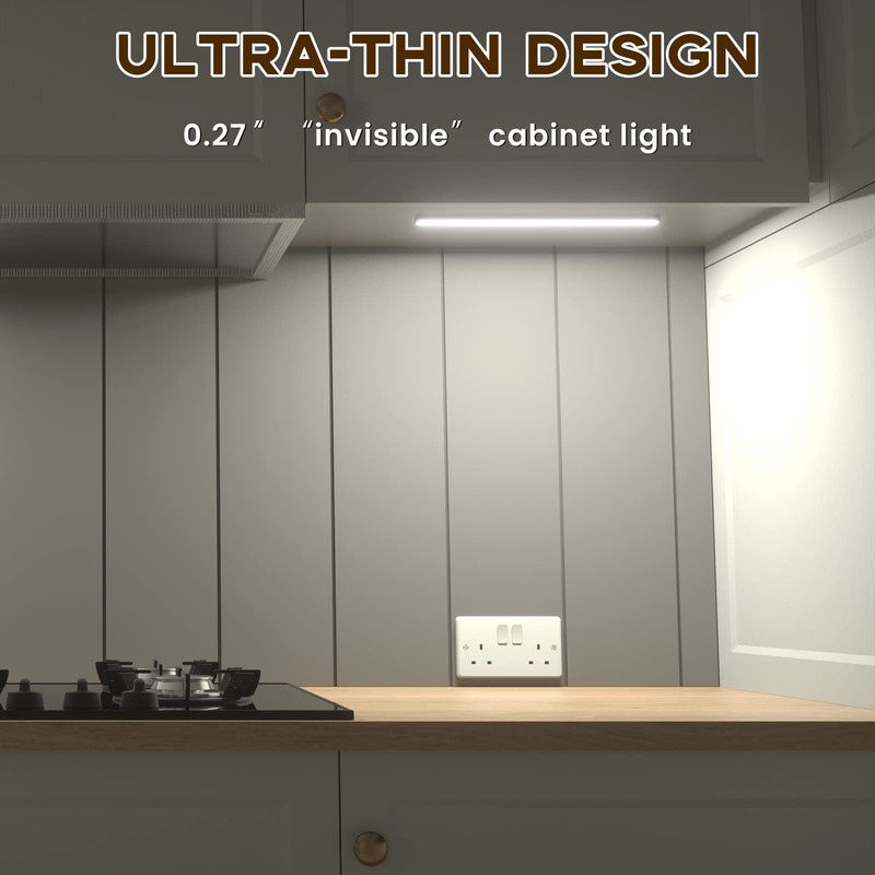 Bonlux Dimmable LED Under Cabinet Strip Light Mains 12V DC