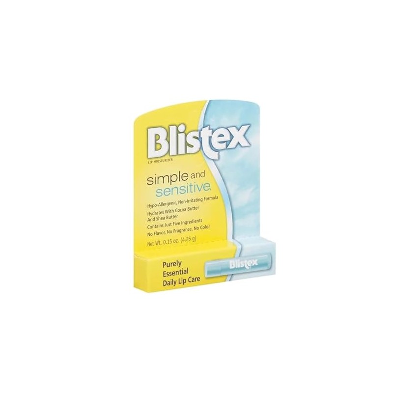 Blistex Simple y Sensible Hidratante Labial 0,15 oz (Paquete de
