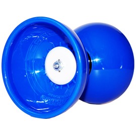 Juggle Dream CAROUSEL Diabolo Ball Bearing + Wooden Diabolo Handsticks, Diablo String + Diabolos Travel Bag. (Blue Diabolo + Wooden Sticks)