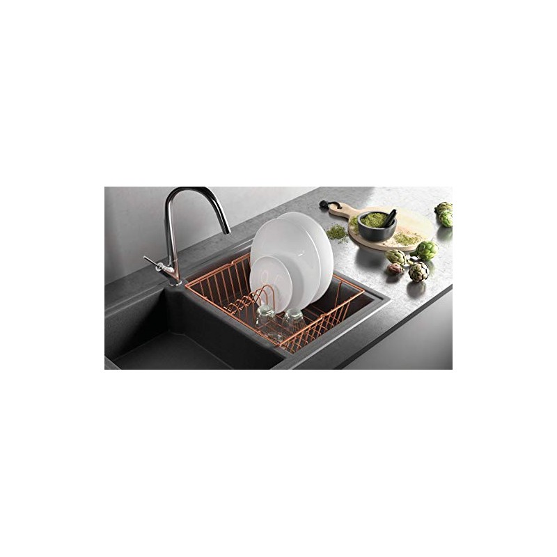 Metaltex 'Lipsia' Dish Drainer, Polytherm Copper, 36 x 33 x