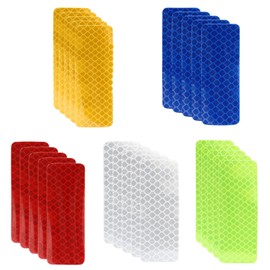 Hitefu 25 Pcs Warning Reflective Stickers Assortment, Waterproof Safety Reflective Tapes, Enhanced Night Visibility Reflective Tapes for Cars, Bicycles, Motorcycles, and Mailboxes