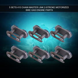 Roller Chain Connector Link, 5 Sets 415 Chain Master Link 2-Stroke Parts for Motorised Bicycle Gas Engines for 415 Chain Lock, Chain Lock 415, Motorcycle Chain 415, Moped Chain Kreidler, Connector
