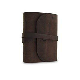 Everest Explorer Leather Bound Journal with Handmade Vintage Lokta Paper, Made in The Himalayas of Nepal, 4.25 x 5.5 inch, Small