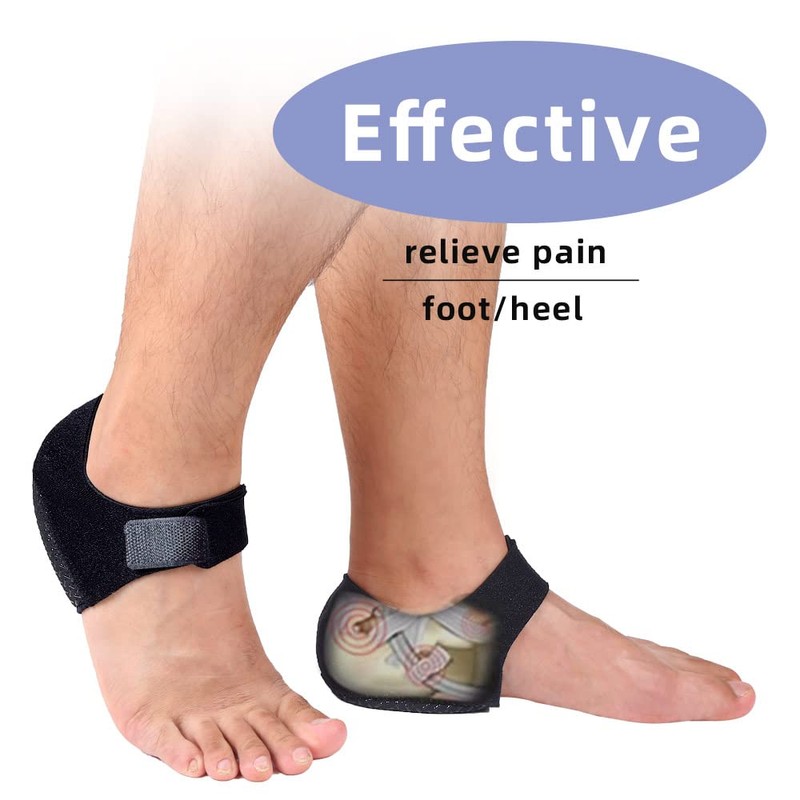 Vaceci Gel Heel Cups for Plantar Fasciitis Tendinitis-Anti Slip Heel