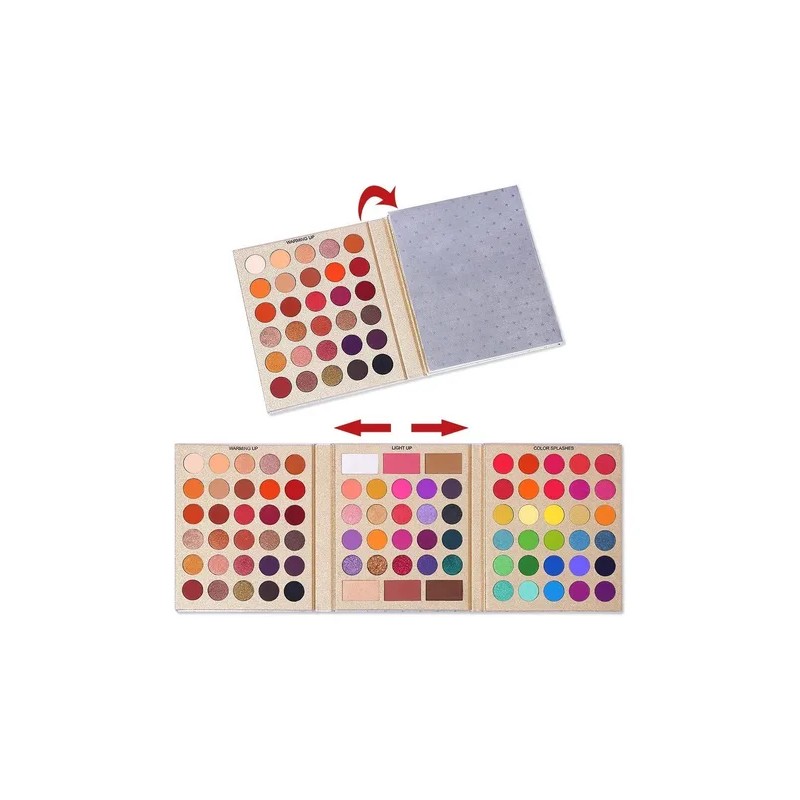 Paleta De Sombras Ojos Brillante Profesional Kit 86 Colores