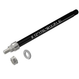 Thru Axle M12 x 1.5-170 mm with Adapter for Bicycle Trailer Coupling (Thru Axle Adapter M12 x 1.5)