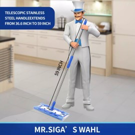 MR.SIGA Professional Microfiber Mop for Hardwood, Laminate, Tile Floor Cleaning,