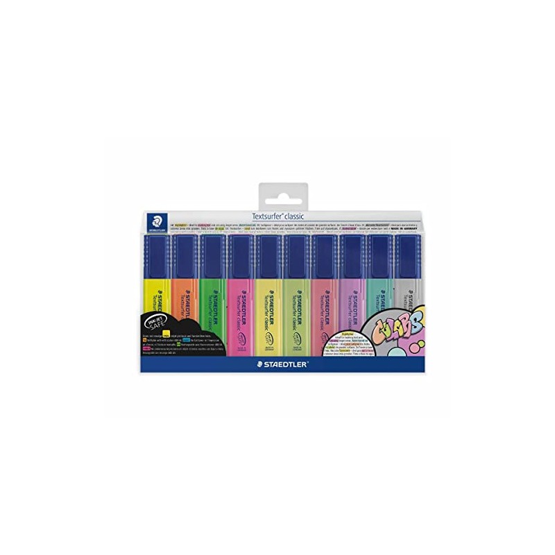 Staedtler Highlighters Pastel and Neon Pack of 10 - Color: