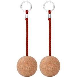 SEA GEAR Floating Cork Keyring - Extra Buoyant - Pack of 2 - for Boat, Sailing, SUP, Swimming, red