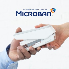 Fellowes LX850 EasyPress Office Stapler, Full Strip Effortless One-Touch Stapler for Classroom, Home and Office, Holds Full Strip of Staples, 25 Sheet Capacity, White