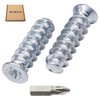 SKIR'CO (Pack of 100) Zinc Plated Euro Screws 5.0 x