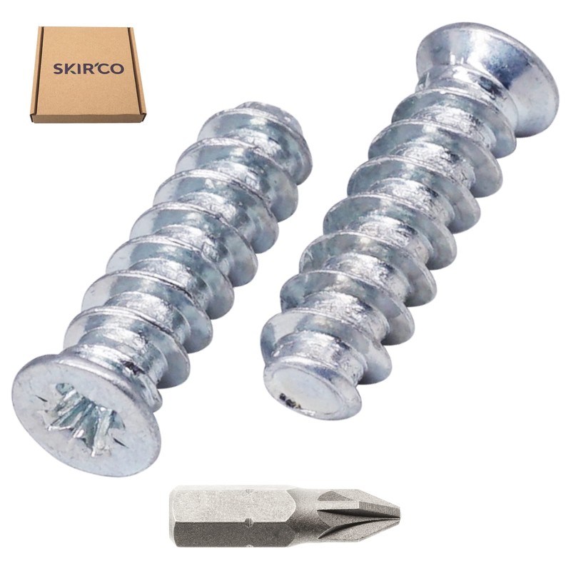 SKIR'CO (Pack of 100) Zinc Plated Euro Screws 5.0 x