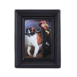 Kangce Small Vintage Picture Frames 2.5x3.5 Antique Frames Ornate Wallet Size Picture Frames with Beaded Border for Tabletop and Wall Hanging Photo Gallery Art Black Gothic Picture Frame