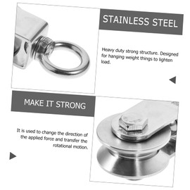 Operitacx Swivel Pulley Heavy Duty Stainless Steel Cable Wheel for Strength Training V Type Design for Smooth Rotation and Traction for Garage and Object Handling
