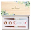 Paulownia Boxed Chopsticks for Couple, Made in Japan, Chopsticks Rest