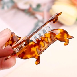 Dachshund Hair Clip - Large Hair Clip for Dogs - 8.8 x 4.8 cm - Hair Clips for Women and Girls