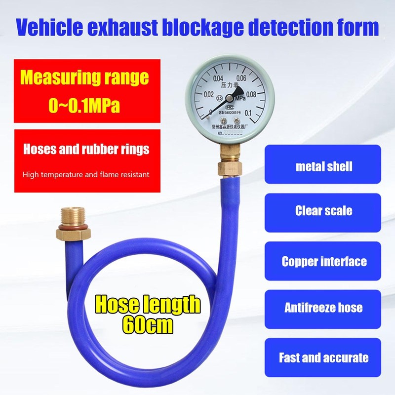 Exhaust Blockage Detection | Pipe Table Clogging Gauge - Car