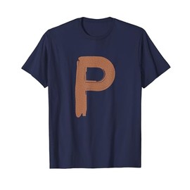 Creative Bold Leather Letter P - Design - Alphabet - Marker T-Shirt
