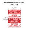 Littversions 16 Pack 3.5"x1.25" NEC Compliant Label Sticker Emergency Meter
